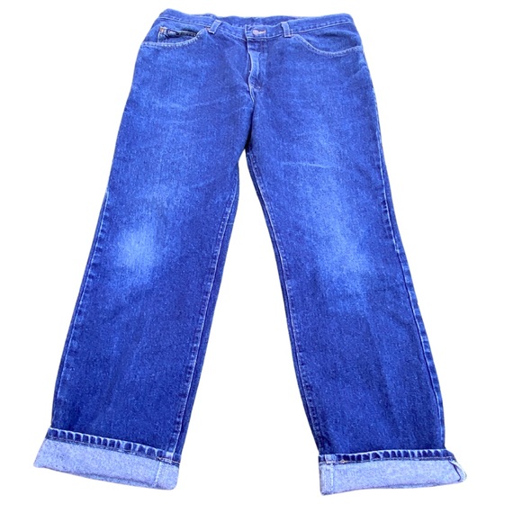 Vintage 90s Lee Jeans | Size 18W-20W | 38” Waist x 32” Inseam | Long Mom Jeans - Picture 5 of 16